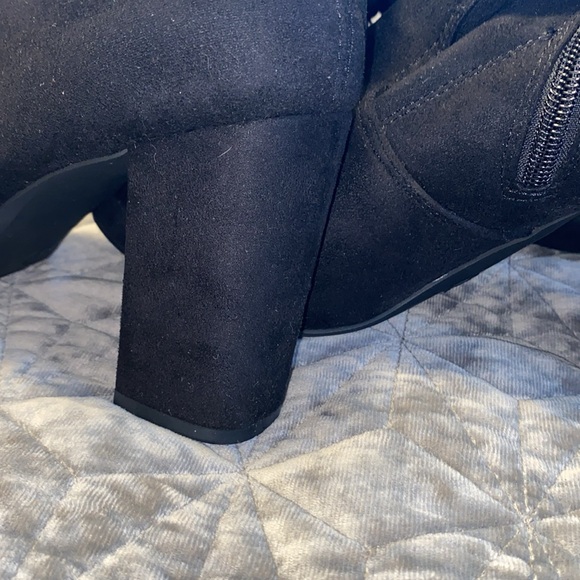 Candie’s Black Over The Knee Block Heel Boots - Picture 7 of 10